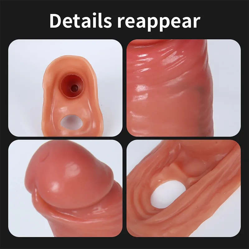 Farruz 15 Cm Çift Katmanlı Halkalı Anal Penis Kılıfı