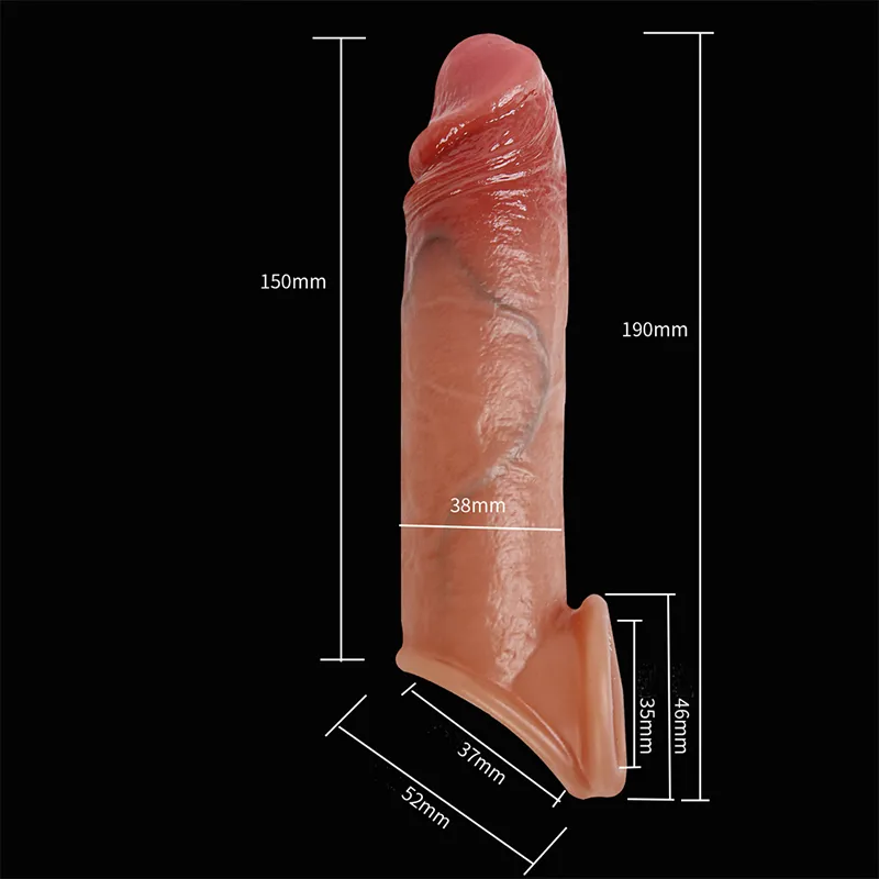 Farruz 19 Cm Ultra Çift Katmanlı Testisli Penis Kılıfı
