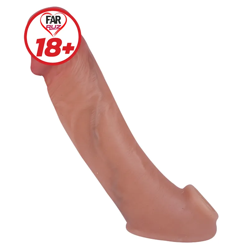 Farruz 21 Cm Ultra Çift Katmanlı Testisli Penis Kılıfı