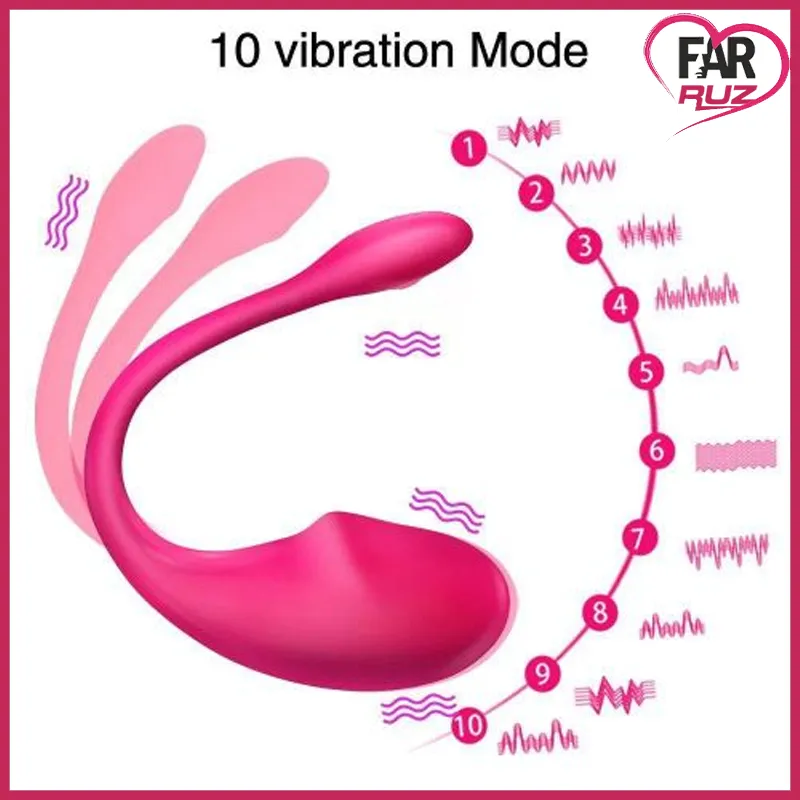 Farruz Amoon Rose Çiftler için Telefon Kontrollü Vibratör