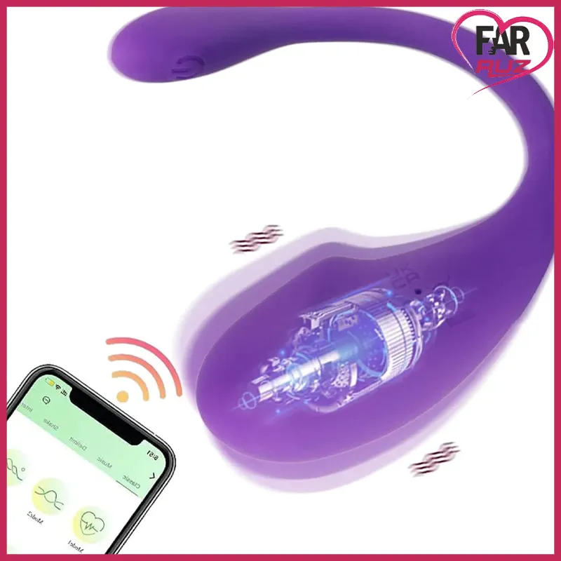 Farruz Amoon Rose Çiftler için Telefon Kontrollü Vibratör