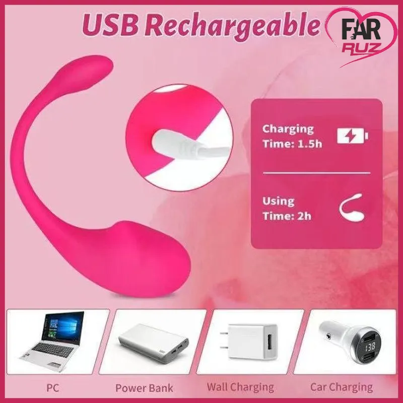 Farruz Amoon Rose Çiftler için Telefon Kontrollü Vibratör