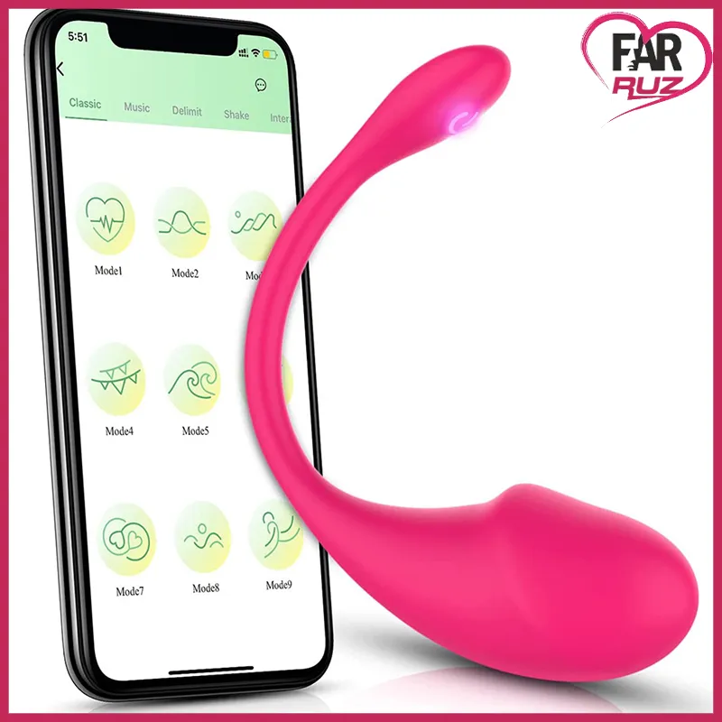 Farruz Amoon Rose Çiftler için Telefon Kontrollü Vibratör