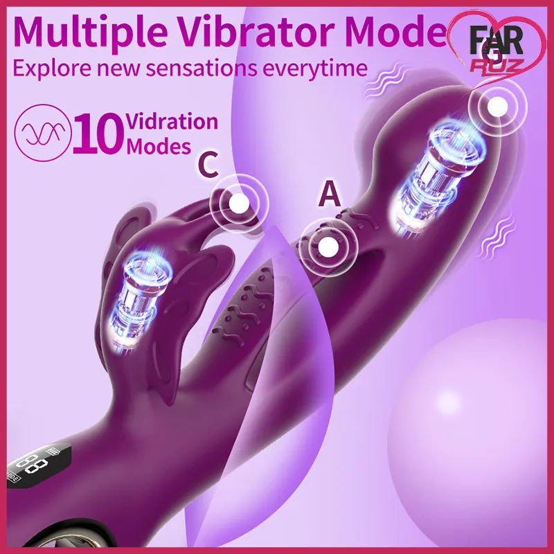 Çiftler İçin Bunny Butterfly Tavşan ve Kelebek Vibratör