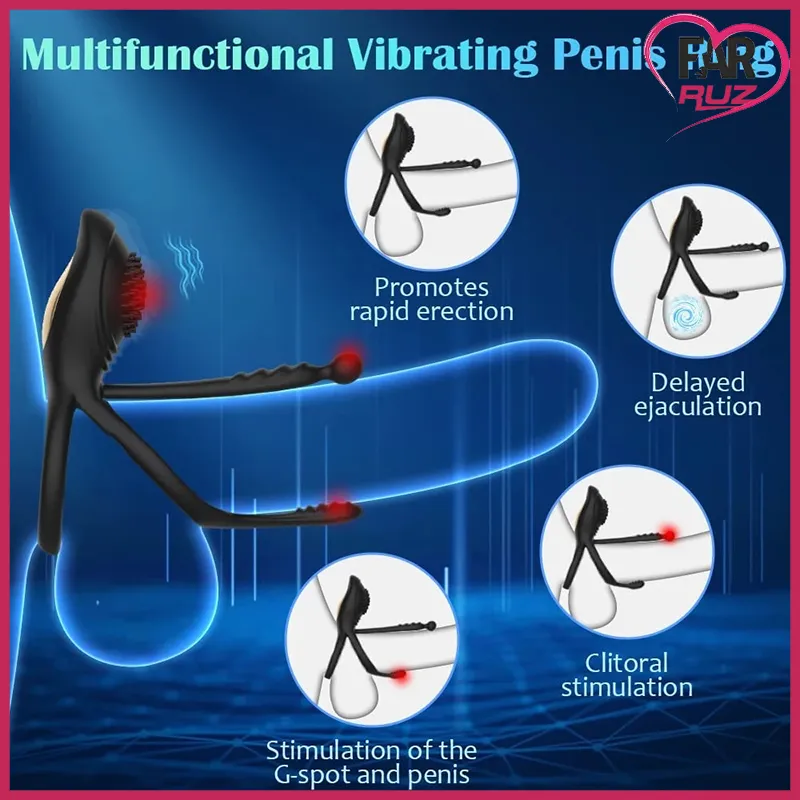 Çiftler İçin Penis Halkası ve G Noktası Klitoral Vibratörü