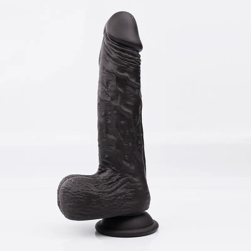 Long Dark Hareketli Isıtmalı Rotasyonlu Titreşimli Dildo
