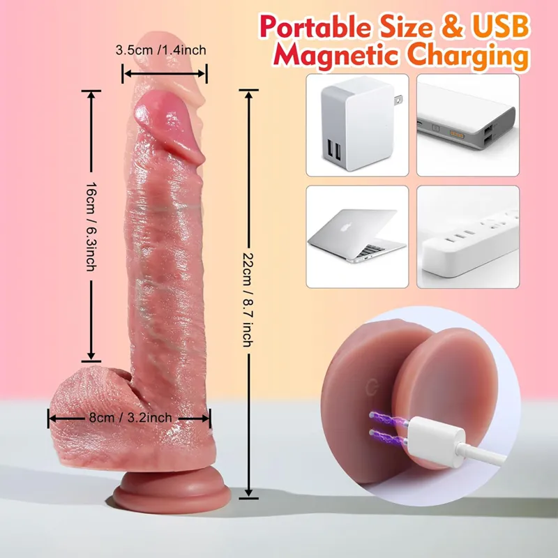 Farruz Kenzo Hareketli Isıtmalı Ultra Titreşimli Dildo