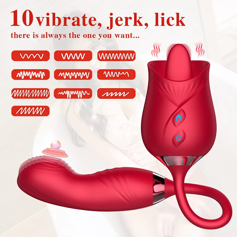 Farruz Lick Rose Yalama, Titreşim ve Oynar Başlı Vibratör