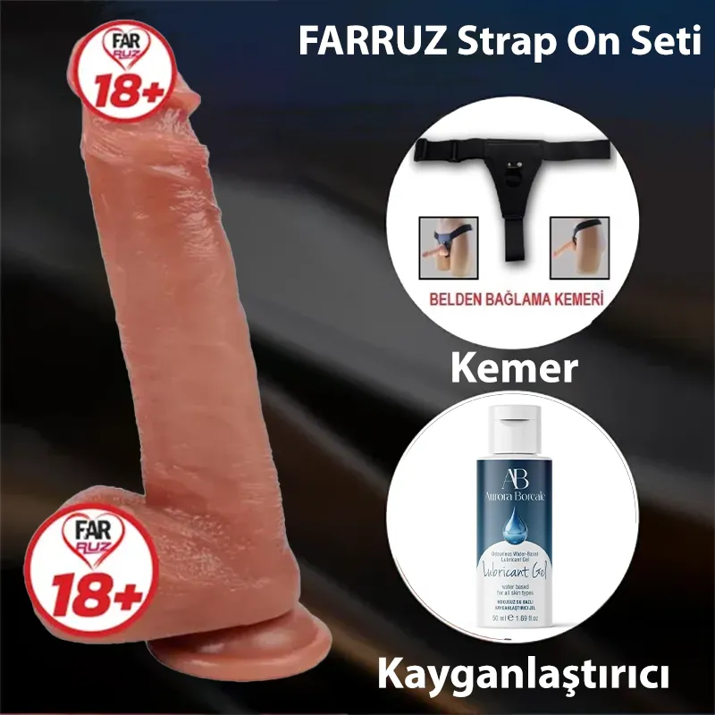 Farruz Satisfactory Slave Çift Katmanlı Strap On Seti