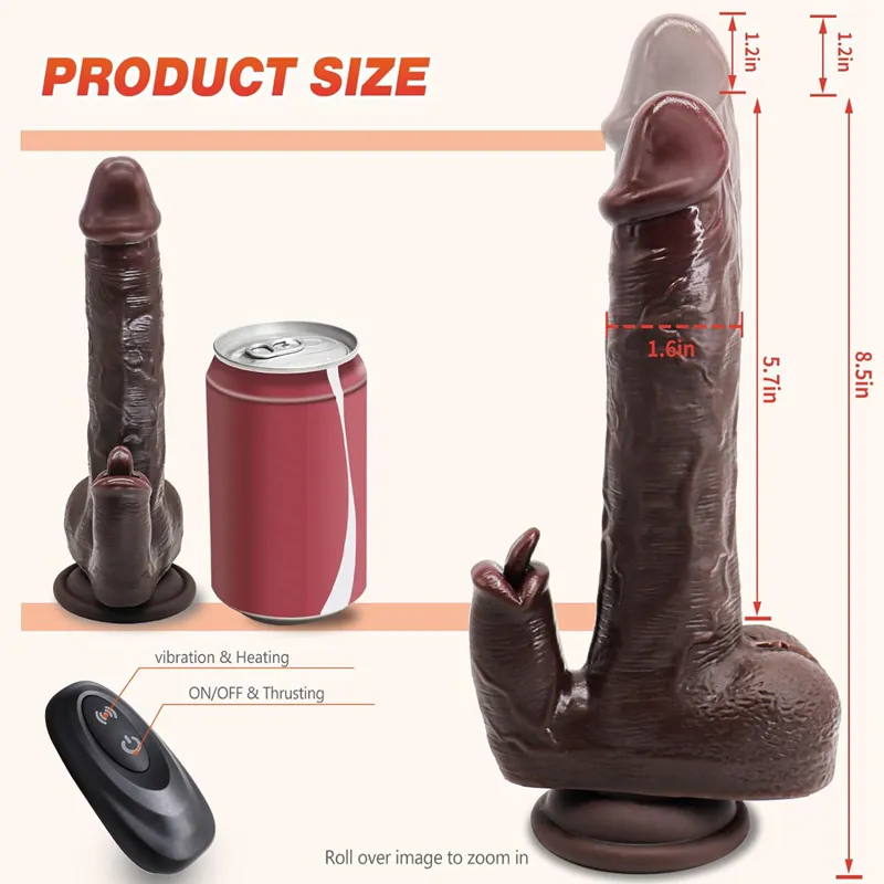 Farruz Tongued Dark Hareketli Isıtmalı Titreşimli Dildo
