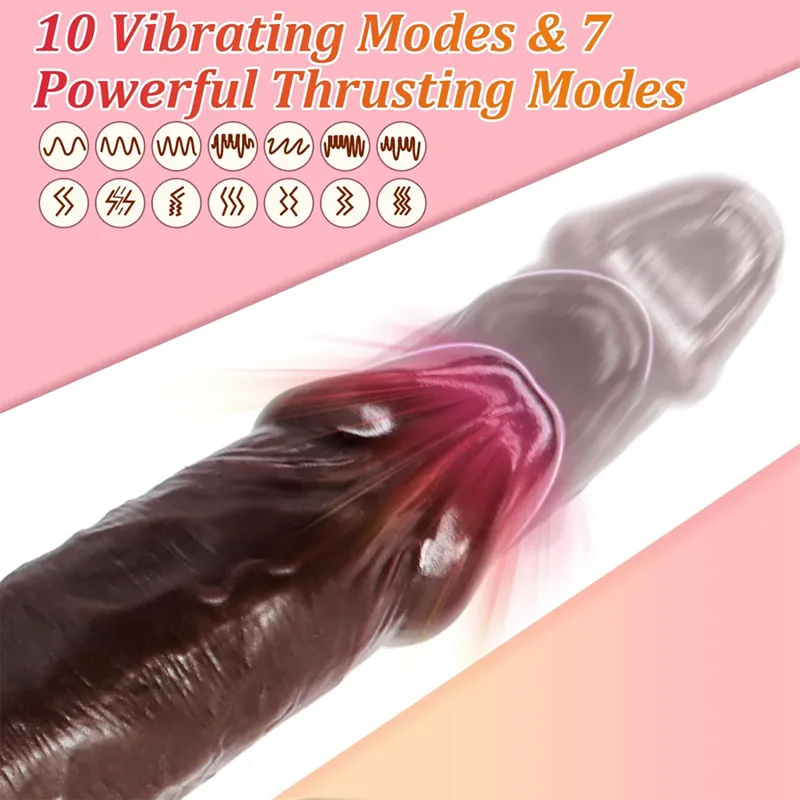 Farruz Tongued Dark Hareketli Isıtmalı Titreşimli Dildo