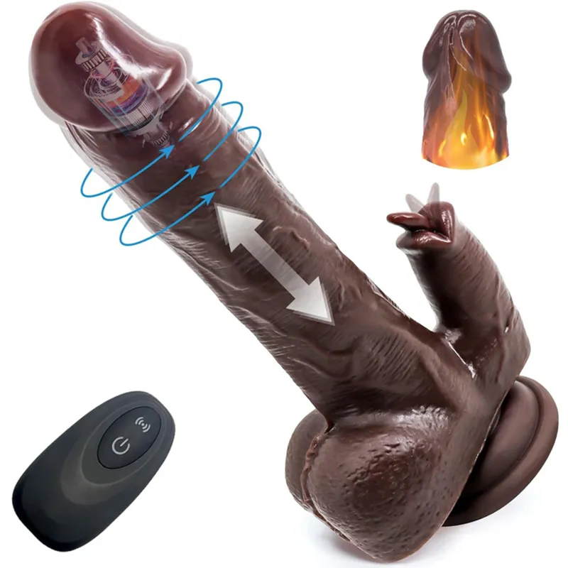 Farruz Tongued Dark Hareketli Isıtmalı Titreşimli Dildo