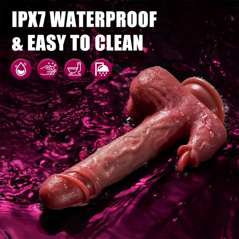 Tongued İleri Geri Hareketli Isıtmalı Titreşimli Tavşan Dildo