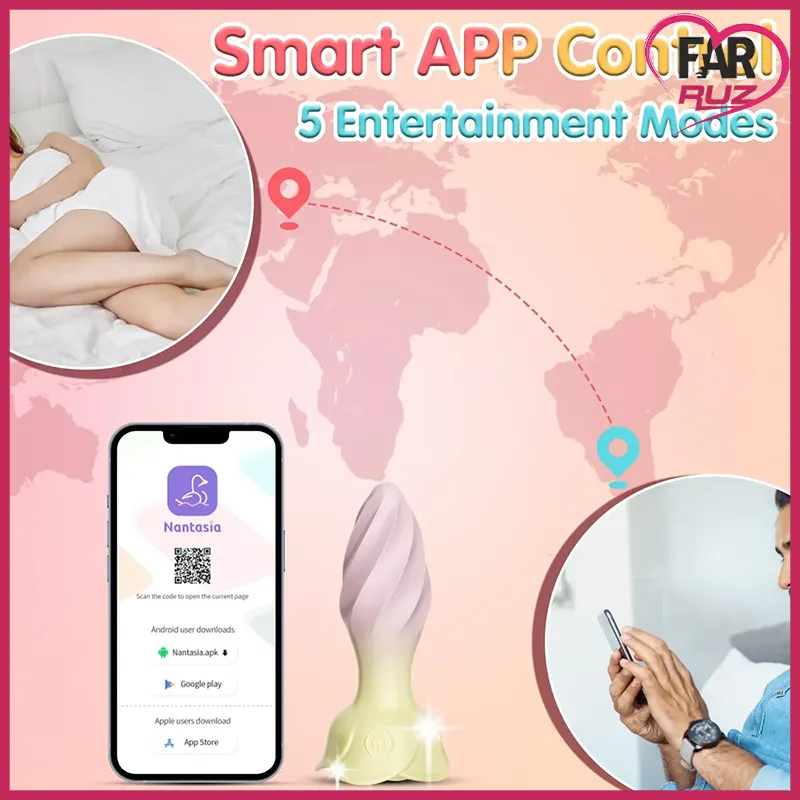 Oynar Başlı Hareketli Telefon Ve Kumanda Kontrollü Anal Plug
