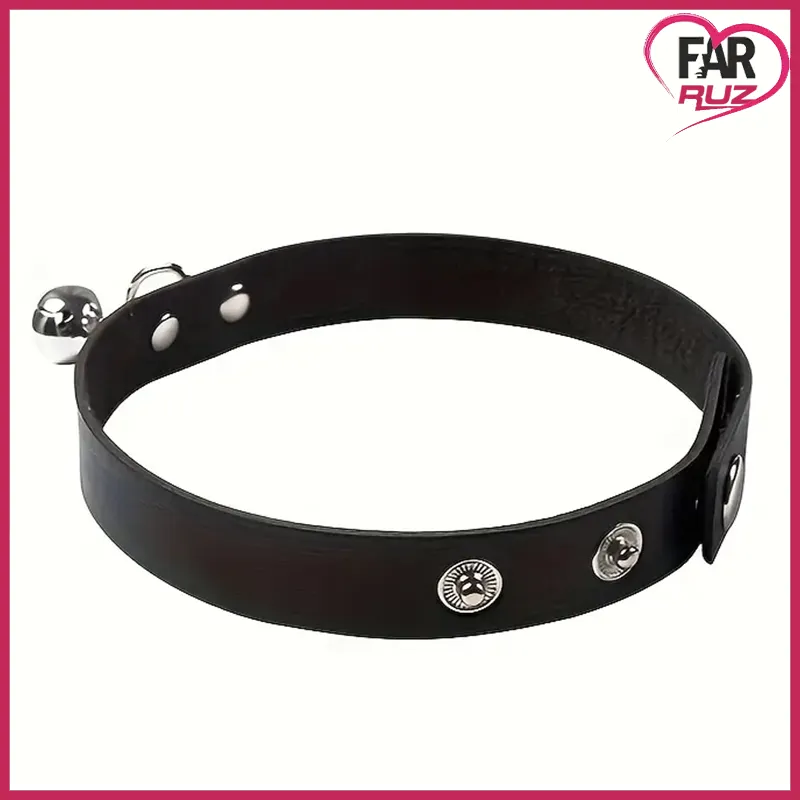 Gotik Punk Tarz Ayarlanabilir Zilli Choker