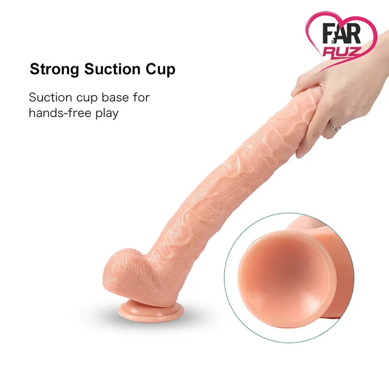 Xise Huoer Flexible 43 Cm Ultra Uzun Dildo